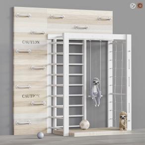 代儿童攀爬器材毛绒玩具3D模型